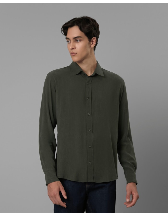 Camisa liocel textura-verde-m