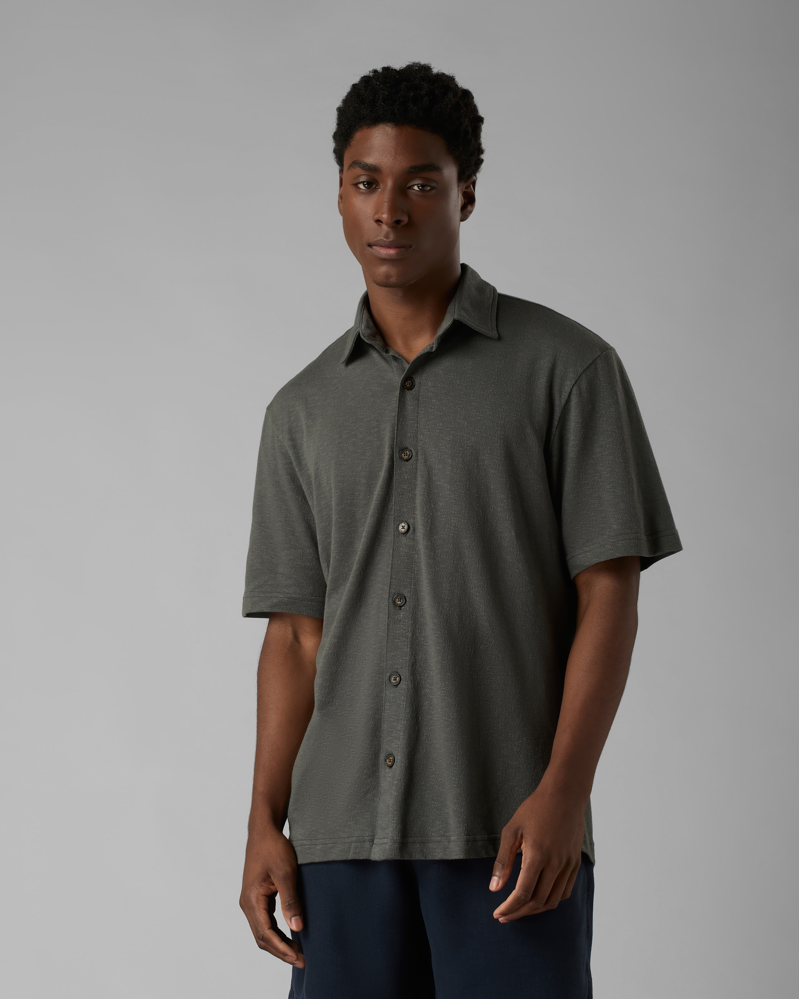 Camisa Malha Crepe Flame