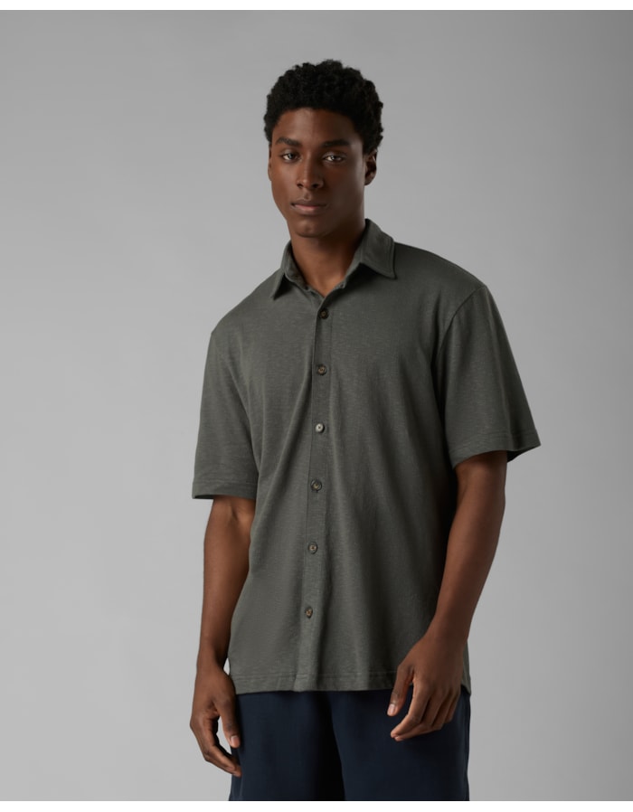 Camisa malha crepe flame-verde-g