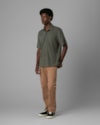 Camisa Malha Crepe Flame Verde Oliva