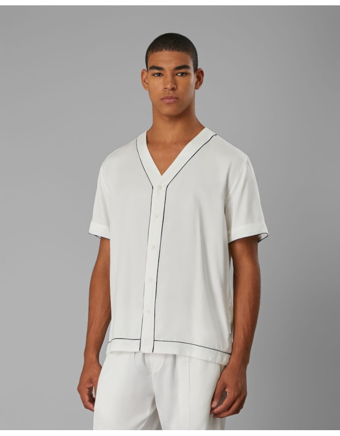 Camisa modal com vivo ltda-off white-m