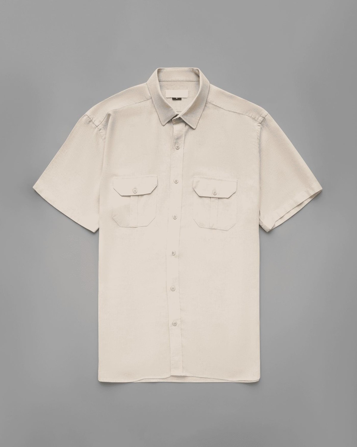 Camisa Modal e Linho com 2 Bolsos
