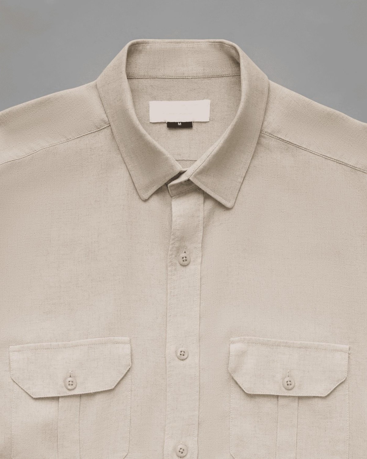 Camisa Modal e Linho com 2 Bolsos