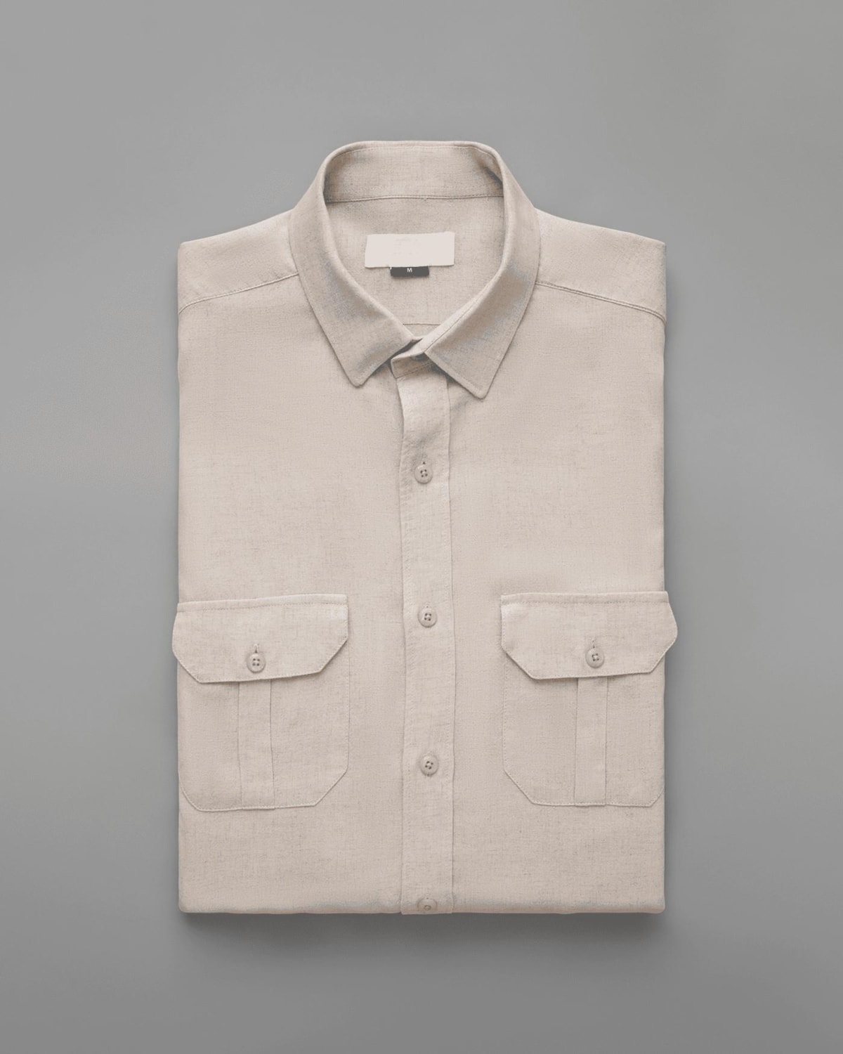 Camisa Modal e Linho com 2 Bolsos