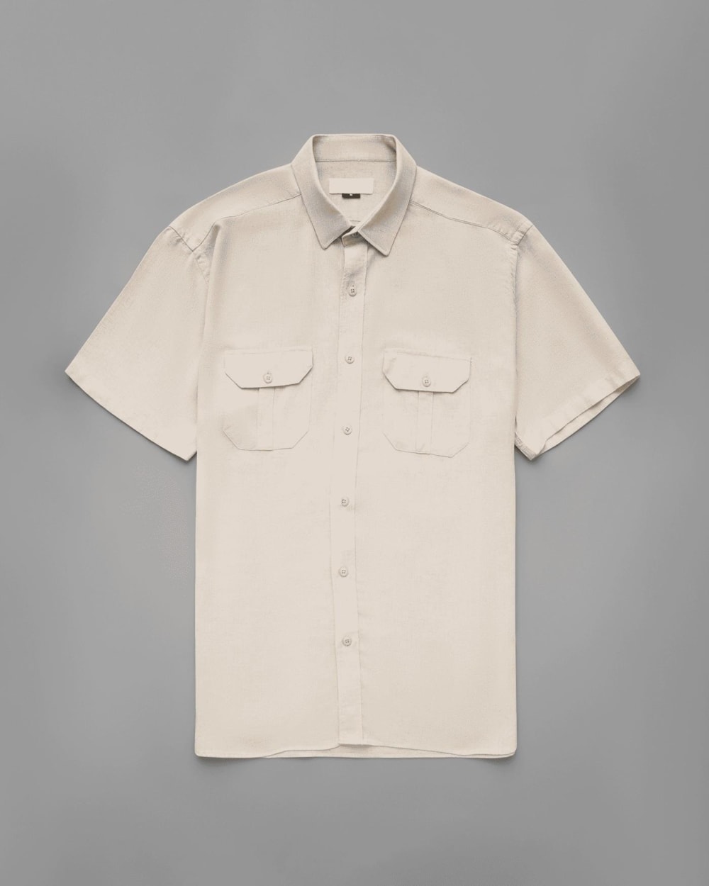 Camisa Modal e Linho com 2 Bolsos