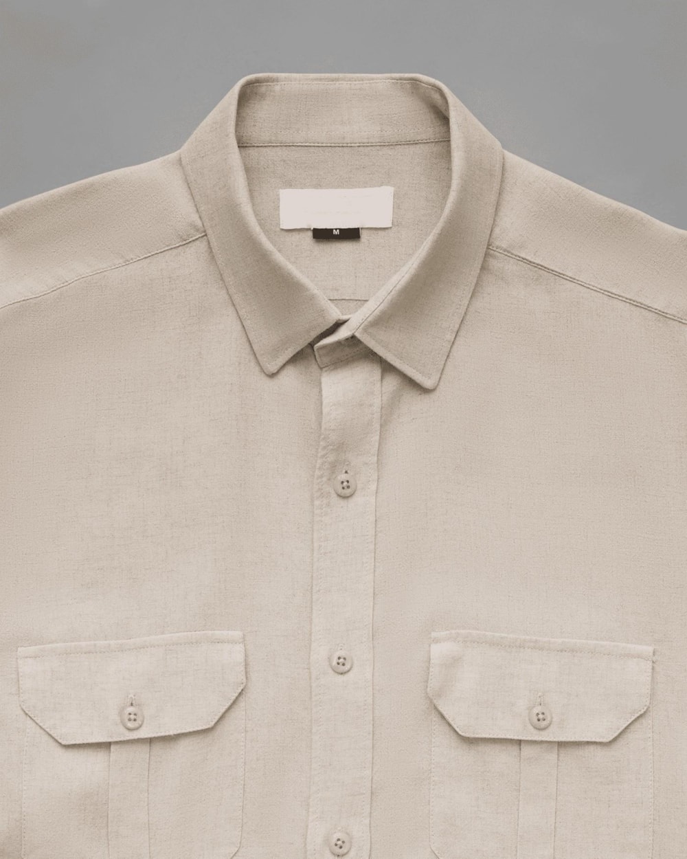 Camisa Modal e Linho com 2 Bolsos