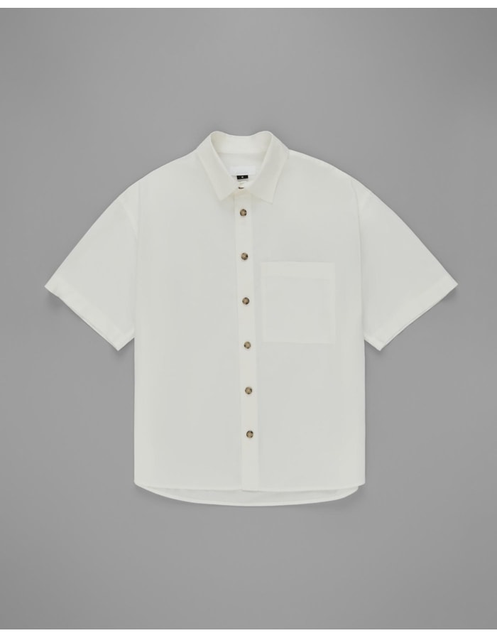Camisa oversized com bolso-off white-m