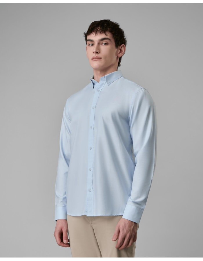 Camisa oxford algodão egípcio-azul-p