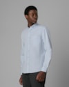 Camisa oxford algodão orgânico-azul-g