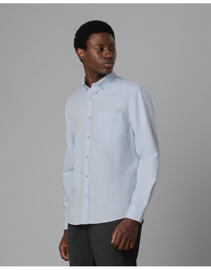 Camisa oxford button down alg org azul-azul-g
