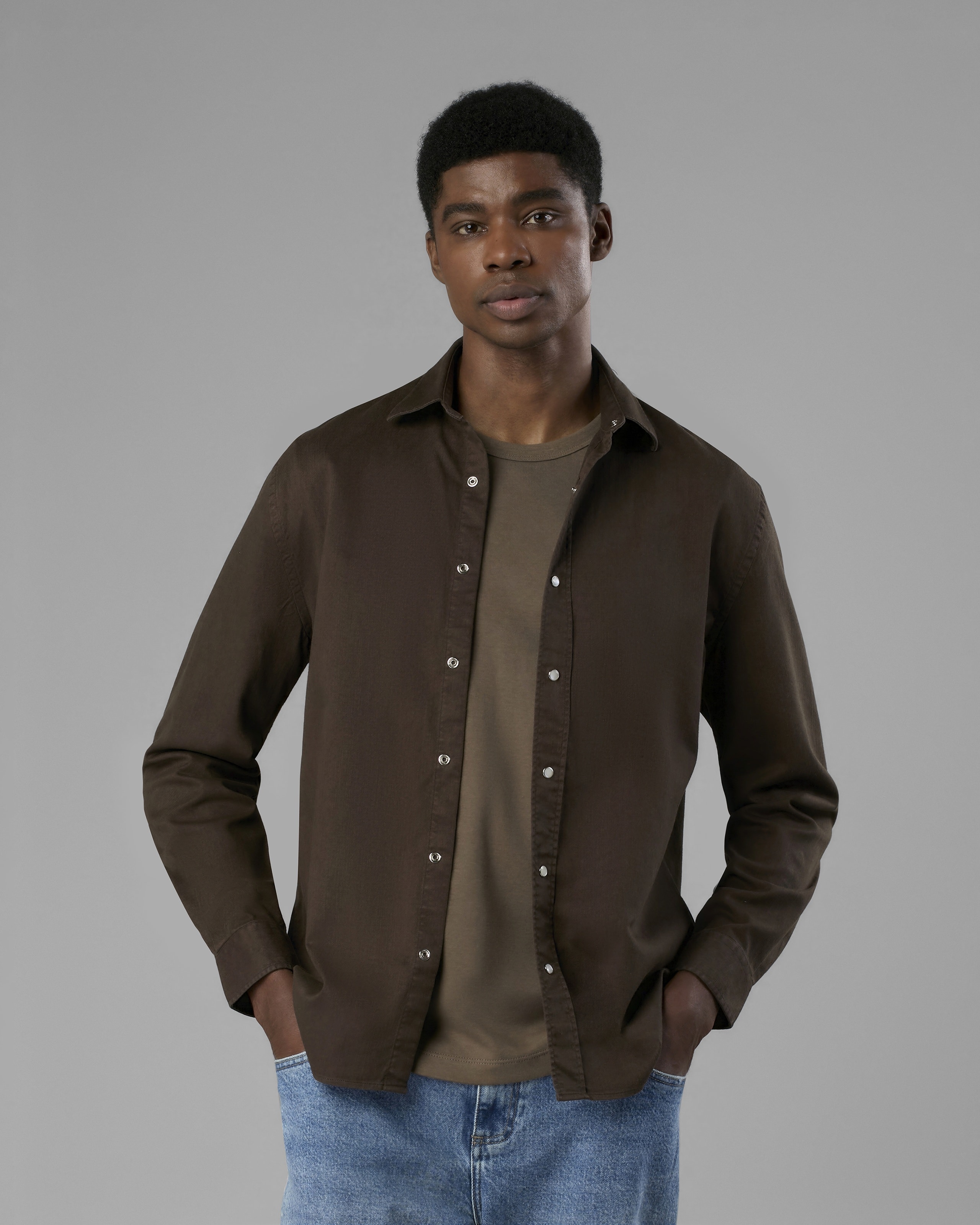 Camisa Sarja com Liocel