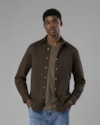 Camisa sarja com liocel-marrom-g