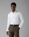 Camisa social oxford giza-branco-g