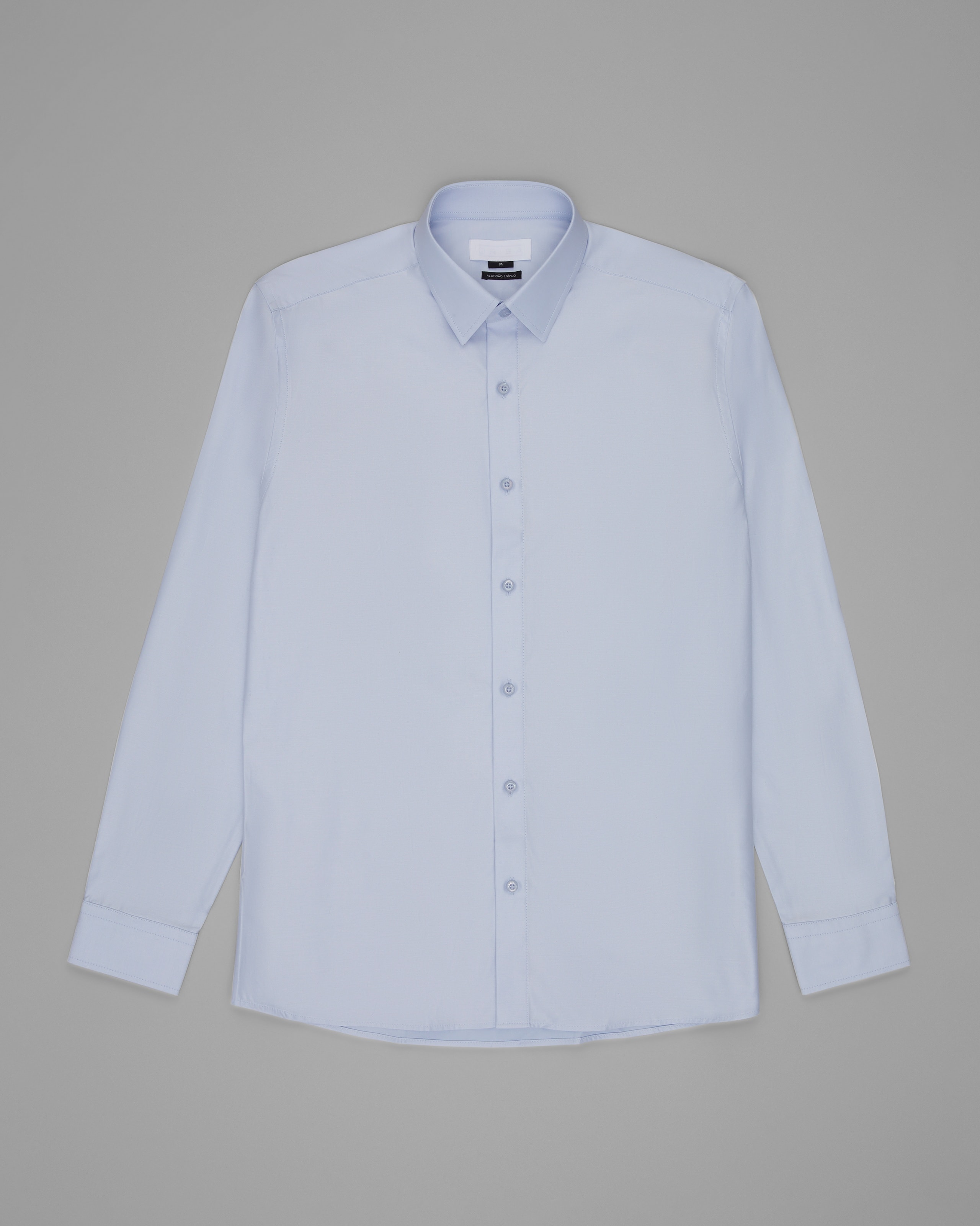Camisa Social Sarjada Giza Azul Claro