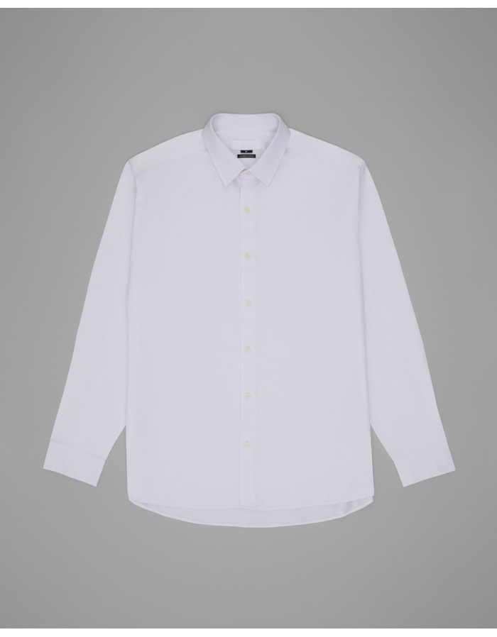 Camisa social sarjada giza branco-branco-g