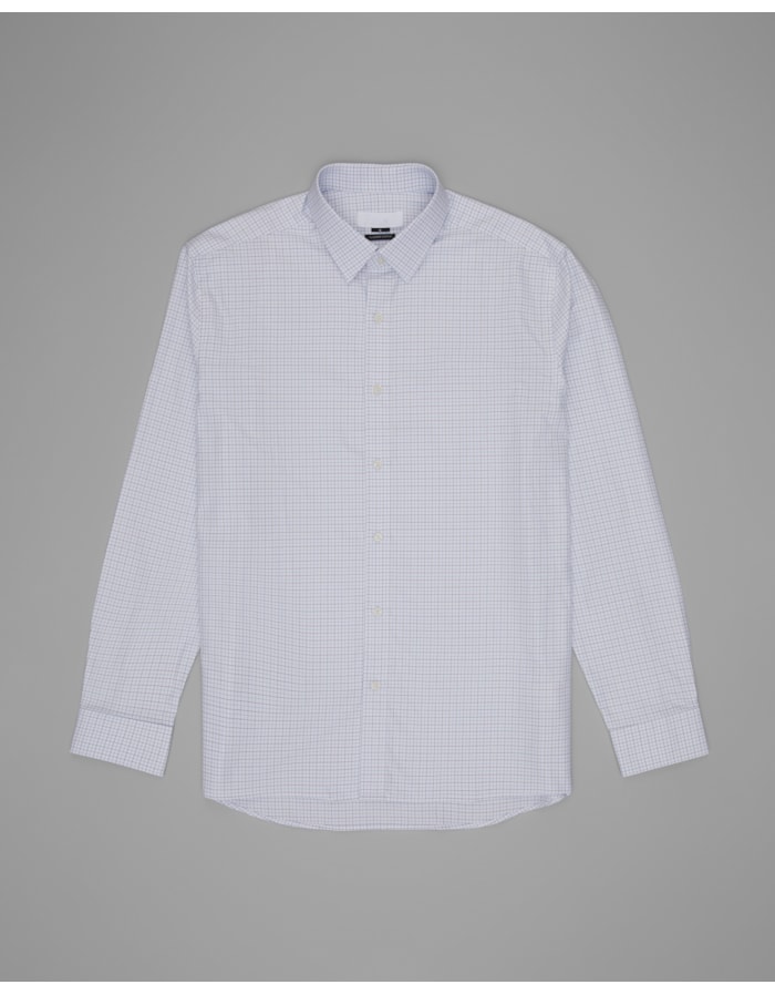 Camisa social sarjada giza listrado-azul-g