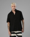 Camisa tricot listrada-preto-gg