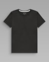 Camiseta algodão orgânico-preto-curto-p