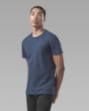 Camiseta algodão orgânico com bolso-azul-longo-p
