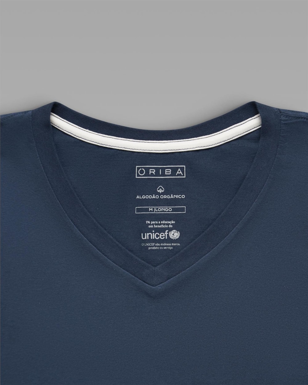 Camiseta Algodão Orgânico Gola V