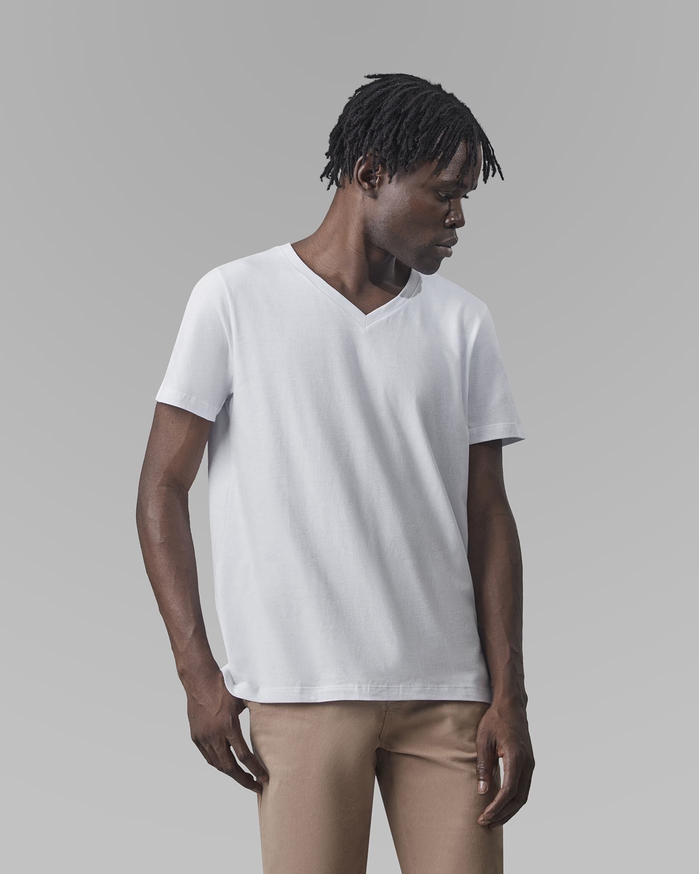 Camiseta Algodão Orgânico Gola v