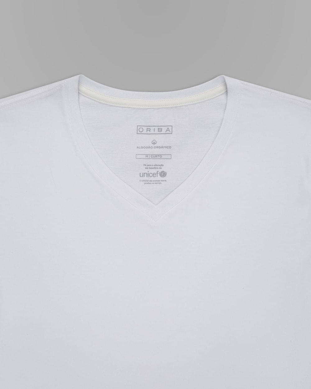 Camiseta Algodão Orgânico Gola V