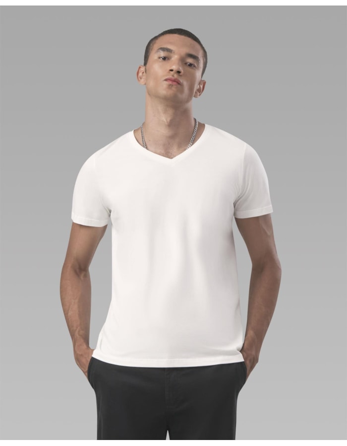 Camiseta Algodão Orgânico Gola v