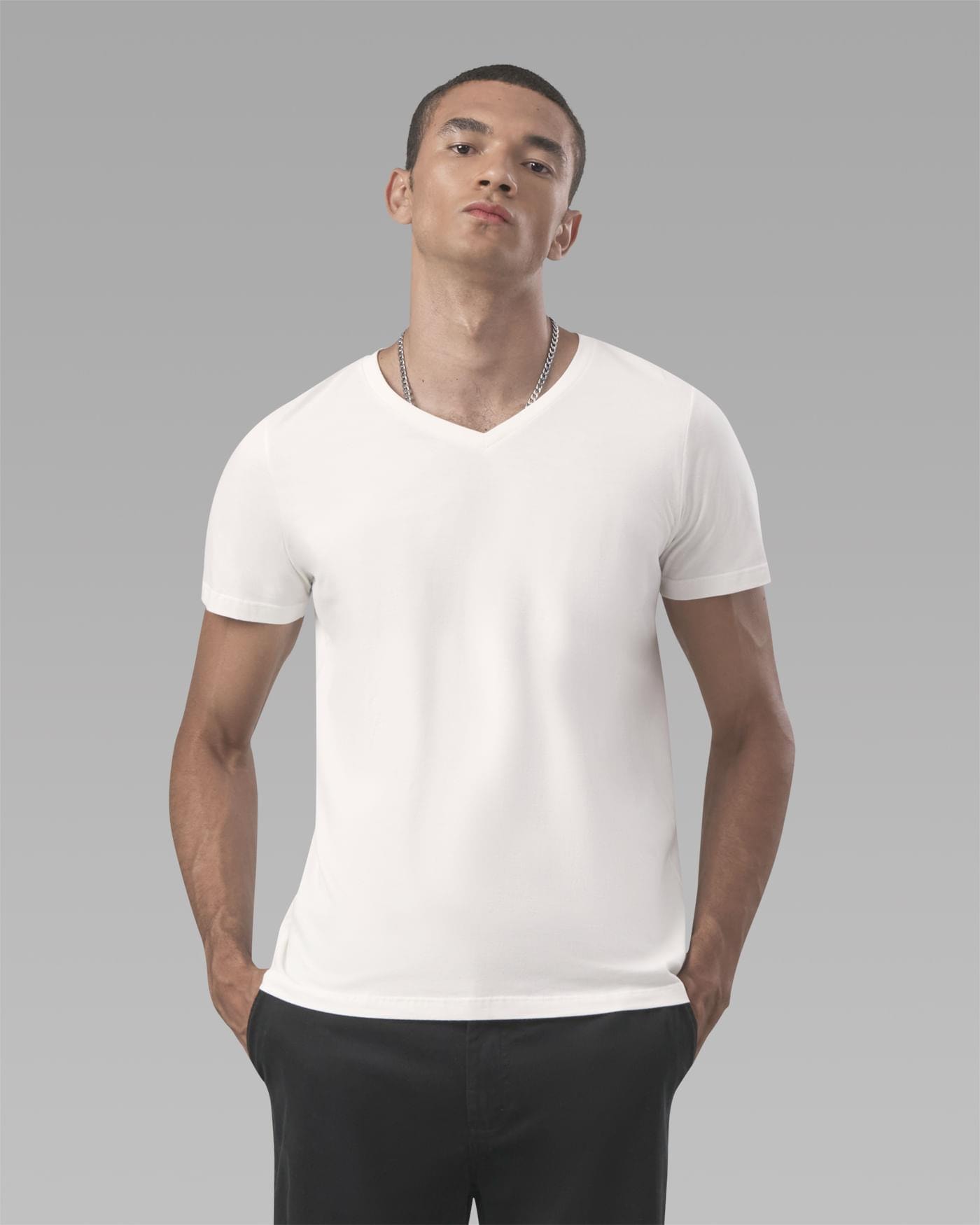 Camiseta Algodão Orgânico Gola v