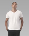 Camiseta algodão orgânico gola v-off white-curto-gg