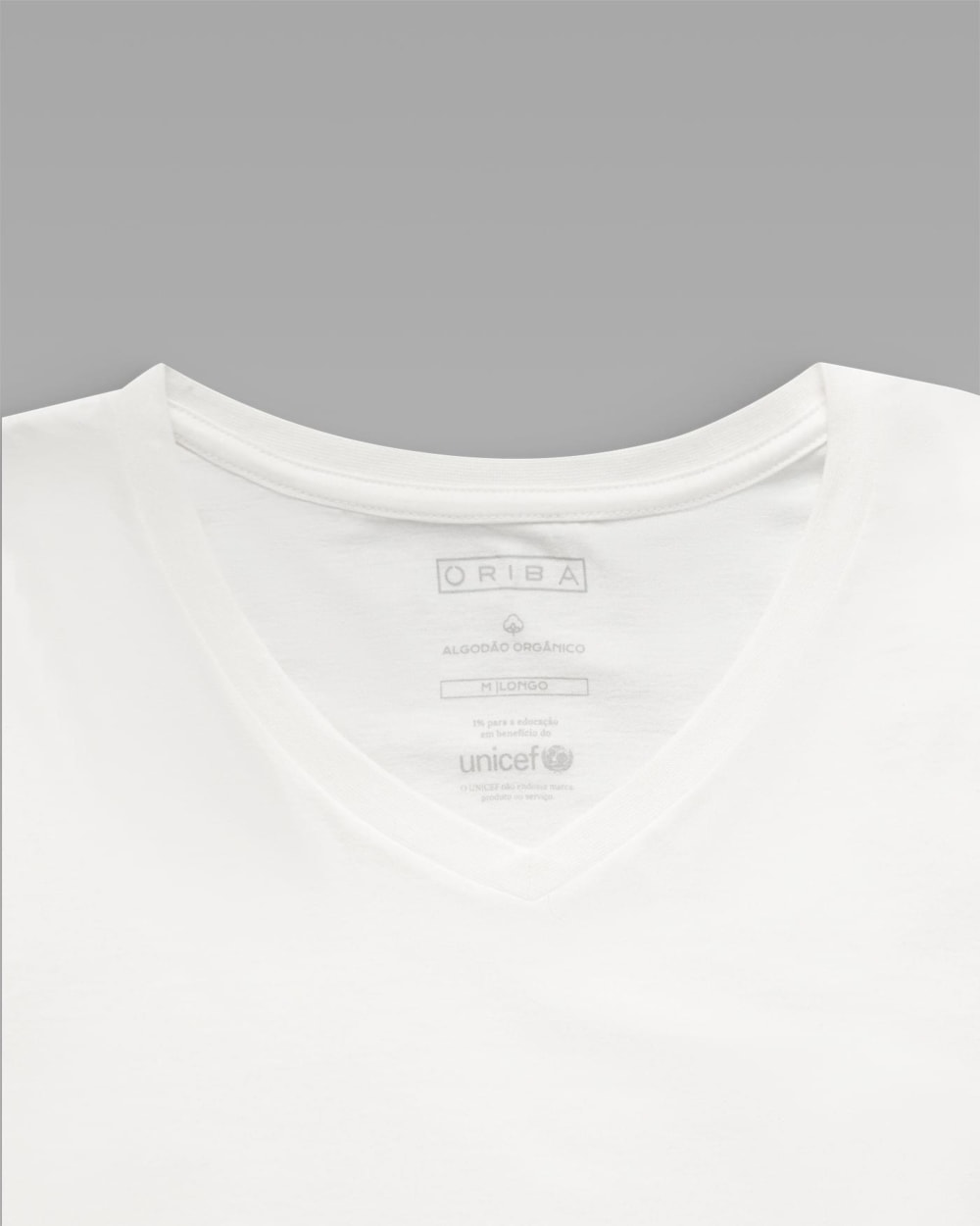 Camiseta Algodão Orgânico Gola V