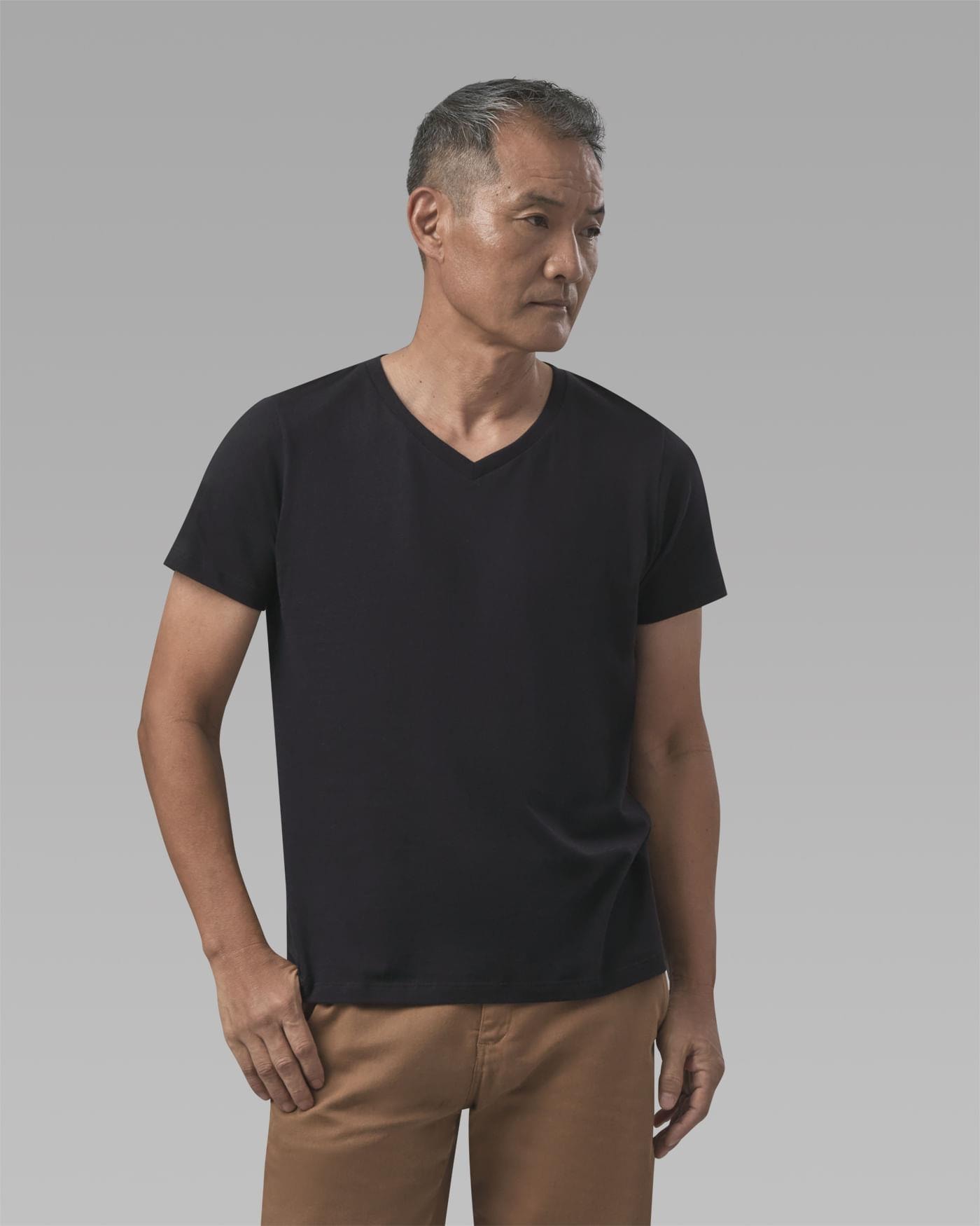 Camiseta Algodão Orgânico Gola v