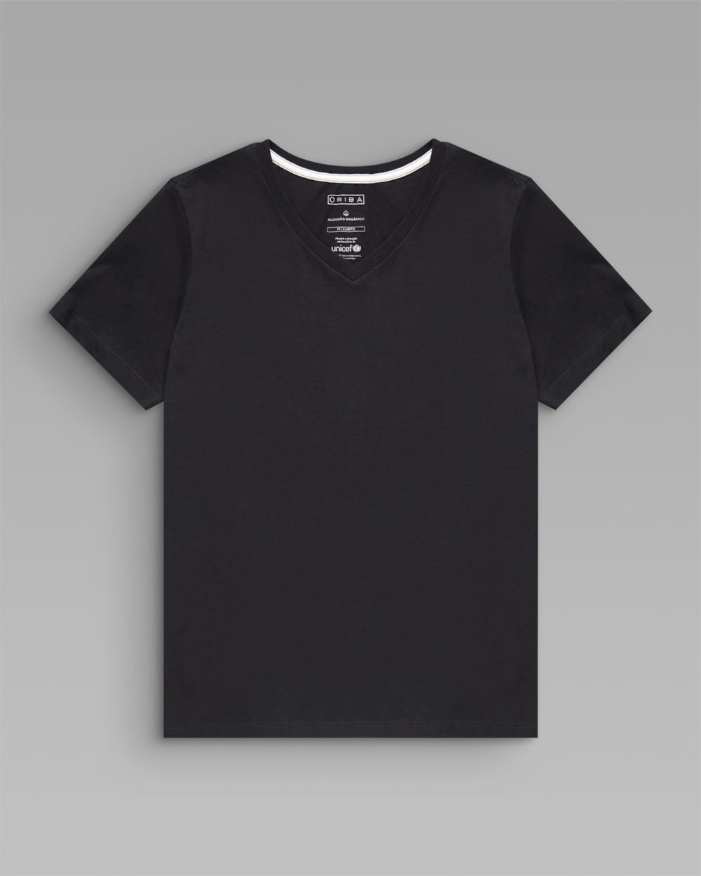 Camiseta Algodão Orgânico Gola V