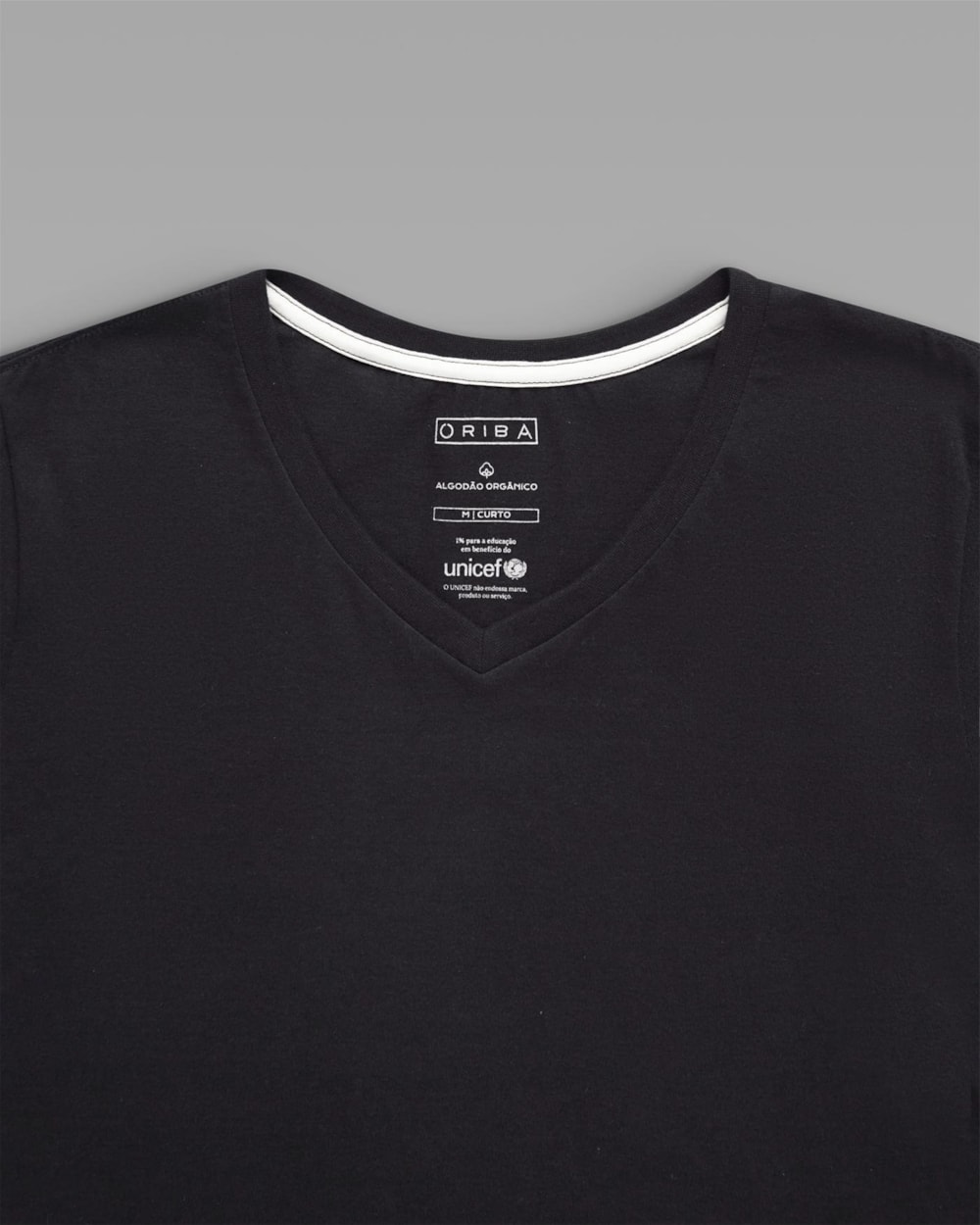 Camiseta Algodão Orgânico Gola V