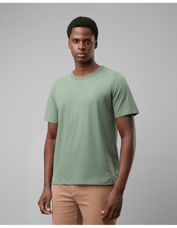 Camiseta algodão peletizado-verde-curto-gg