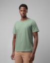 Camiseta algodão peletizado-verde-curto-gg