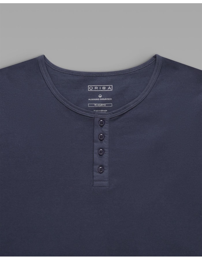 Camiseta Henley Algodão Orgânico