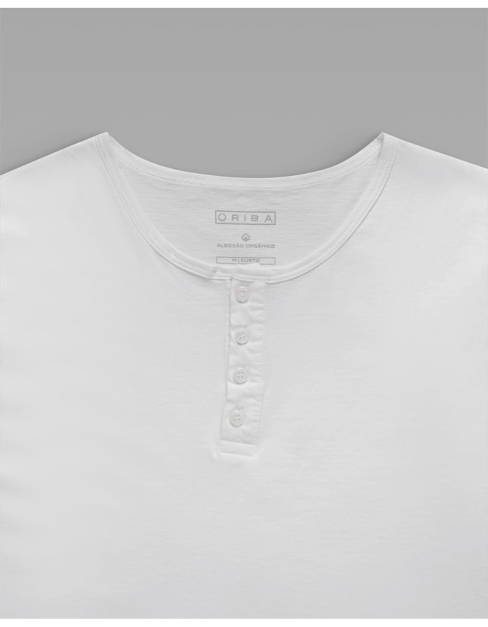 Camiseta Henley Algodão Orgânico