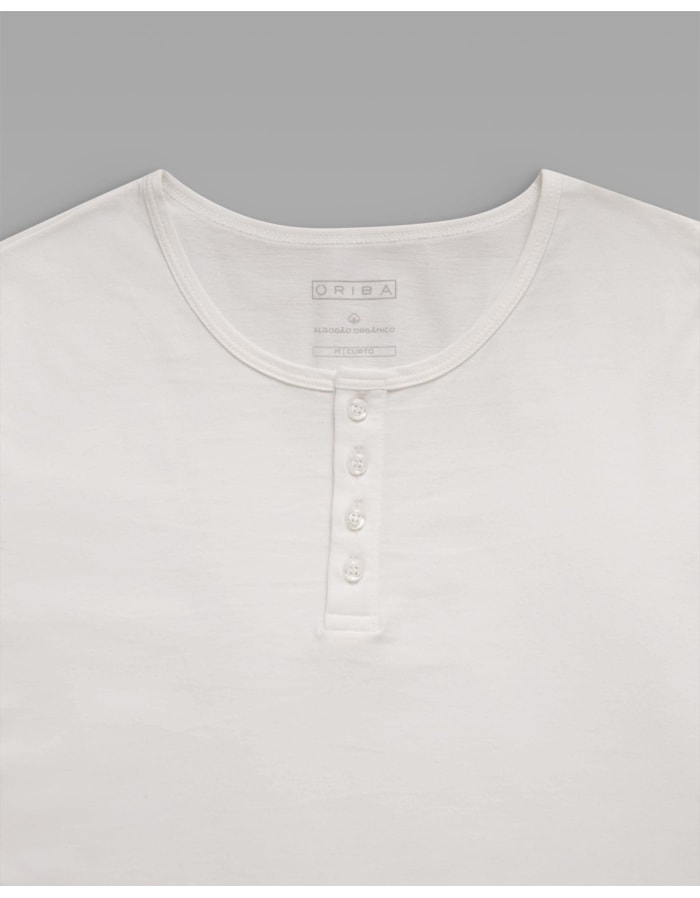 Camiseta Henley Algodão Orgânico