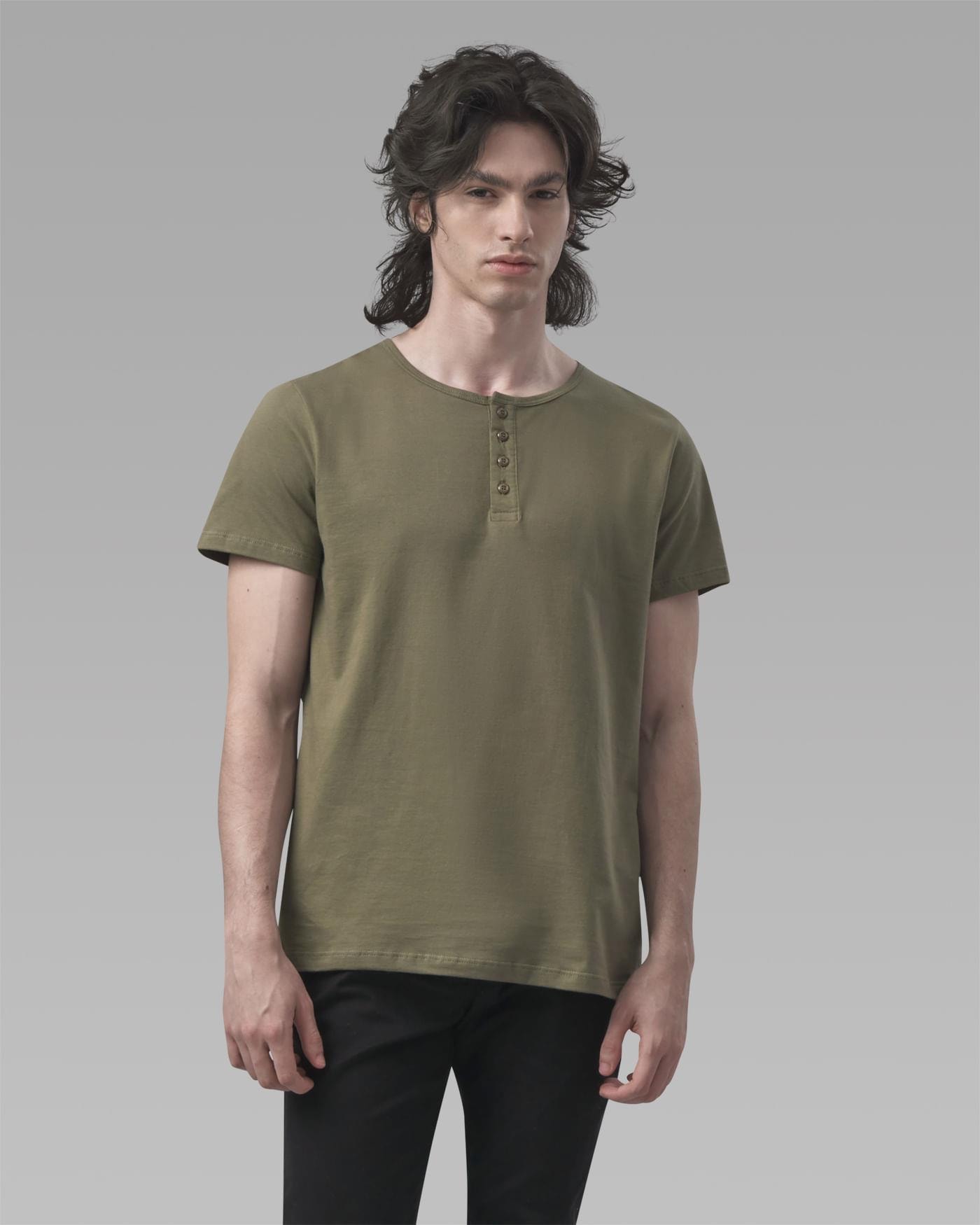 Camiseta Henley Algodão Orgânico