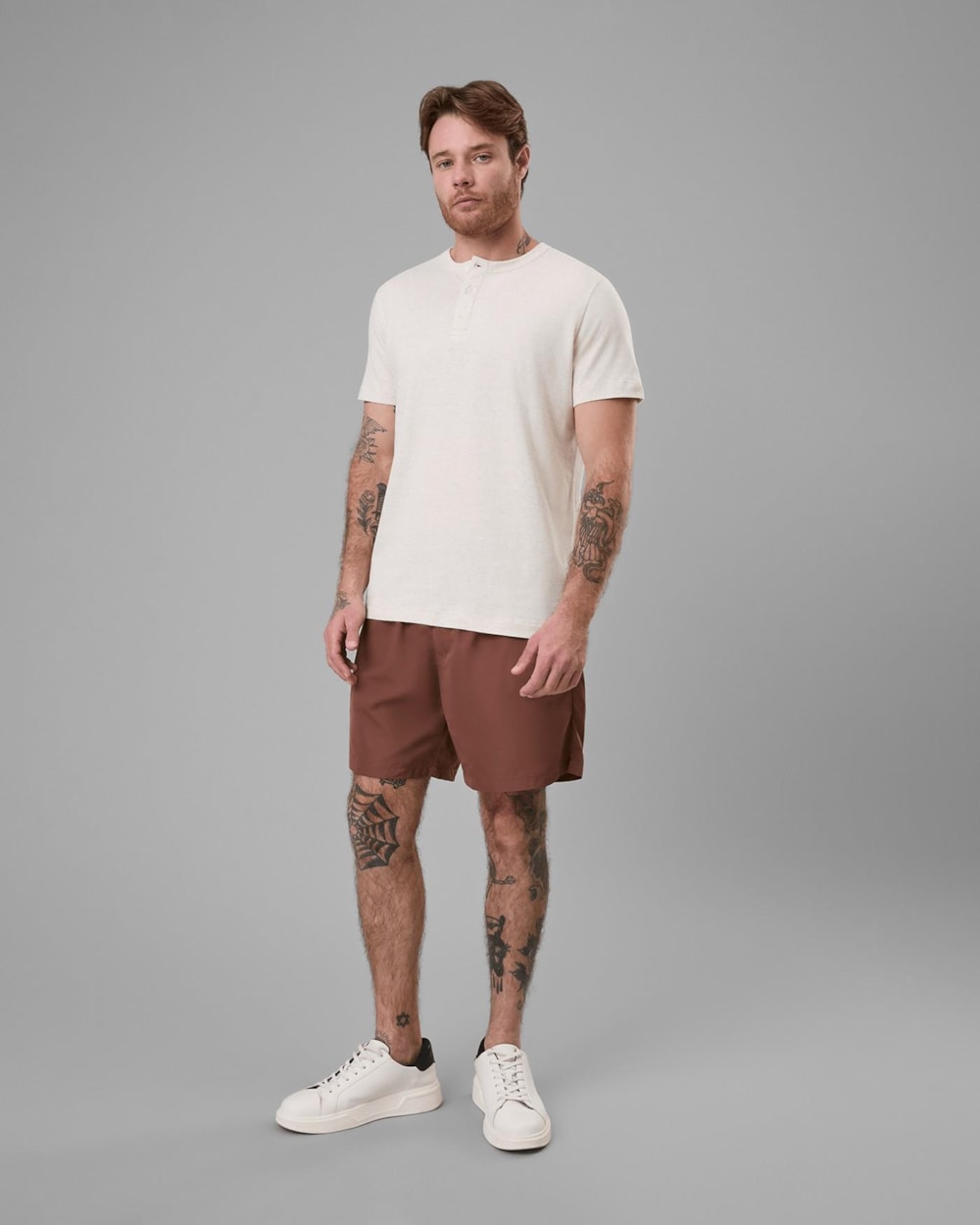 Camiseta Henley Linho