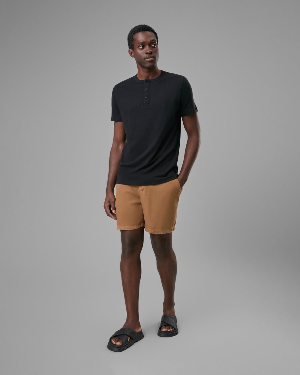 Camiseta Henley Linho