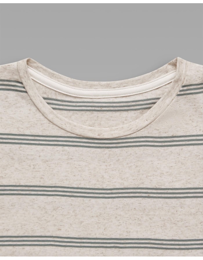 Camiseta Linho Listrada Verde