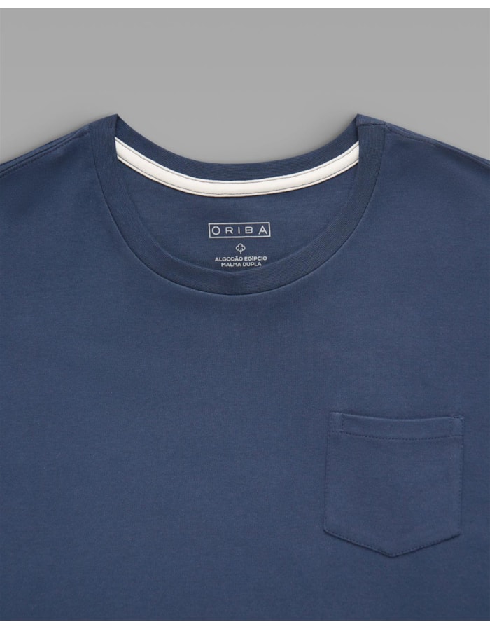 Camiseta Malha Dupla com Bolso