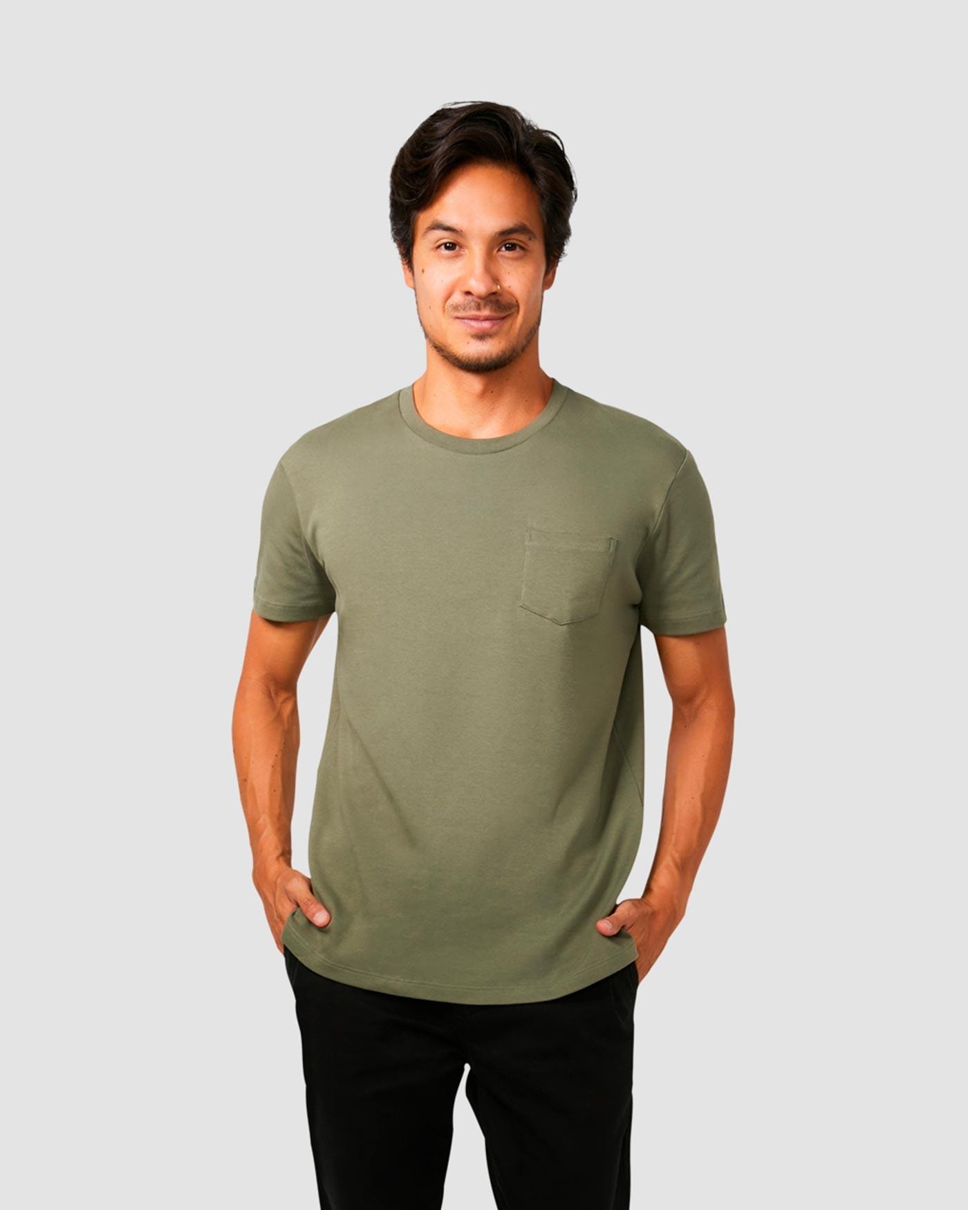 Camiseta Malha Dupla Com Bolso