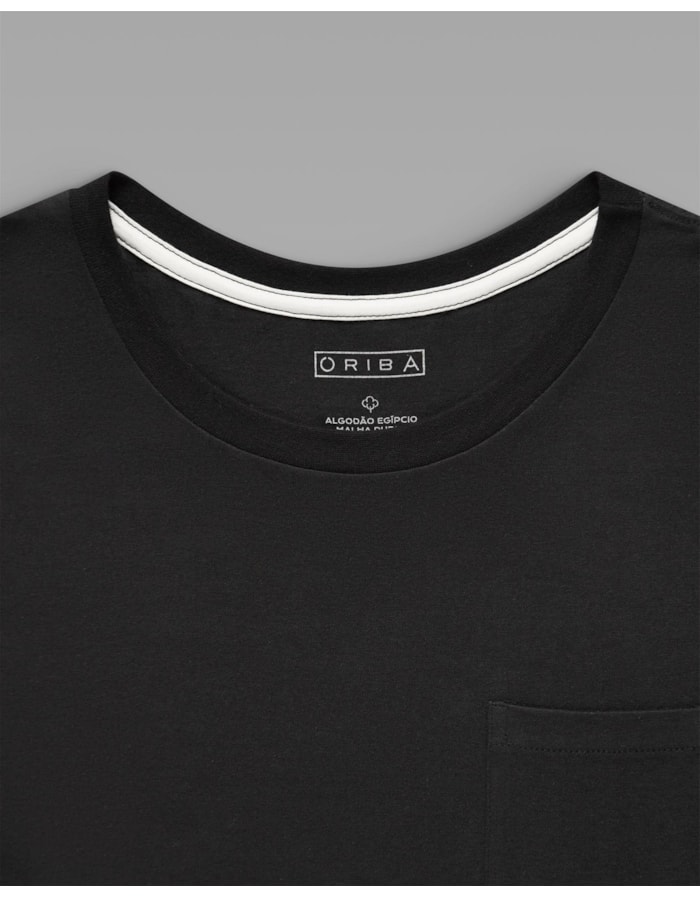 Camiseta Malha Dupla com Bolso