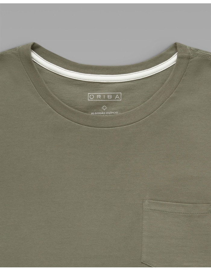 Camiseta Malha Dupla com Bolso