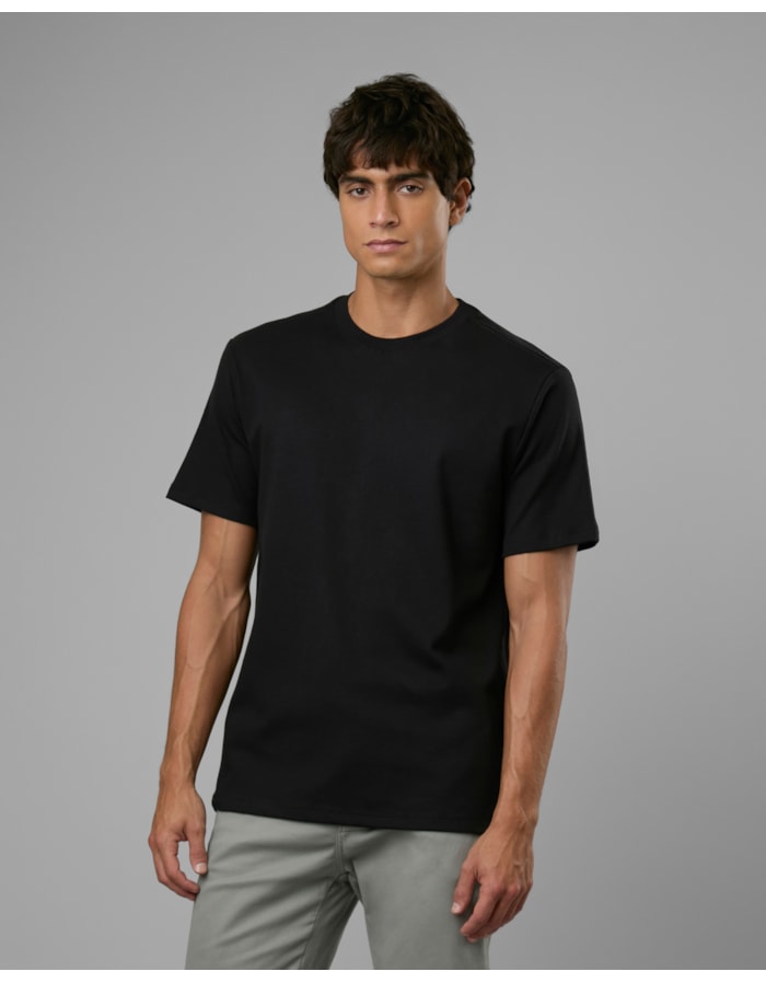Camiseta malha dupla com lã-preto-g