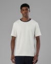 Camiseta malha dupla gola contraste-off white-g