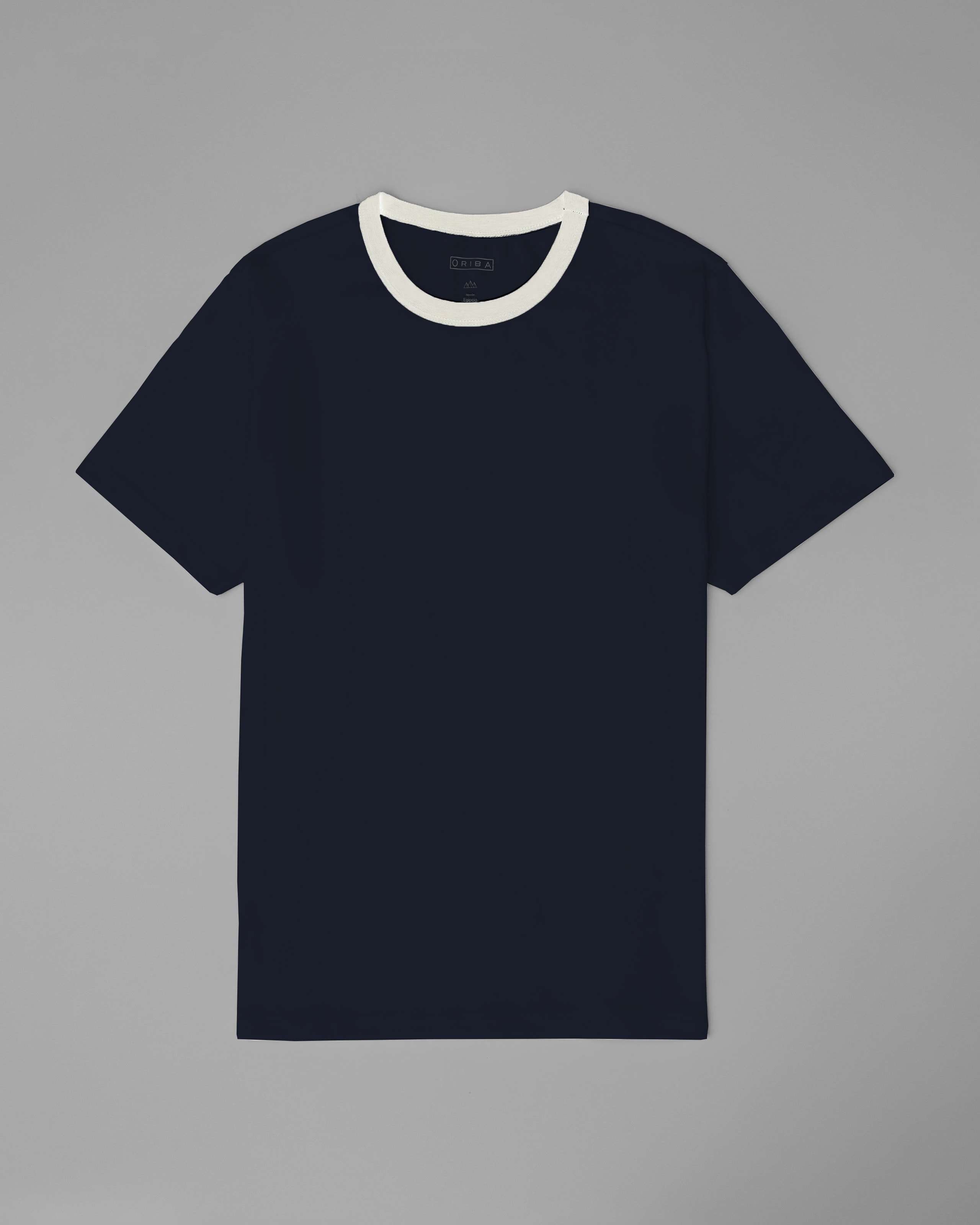Camiseta Malha Dupla Gola Contraste