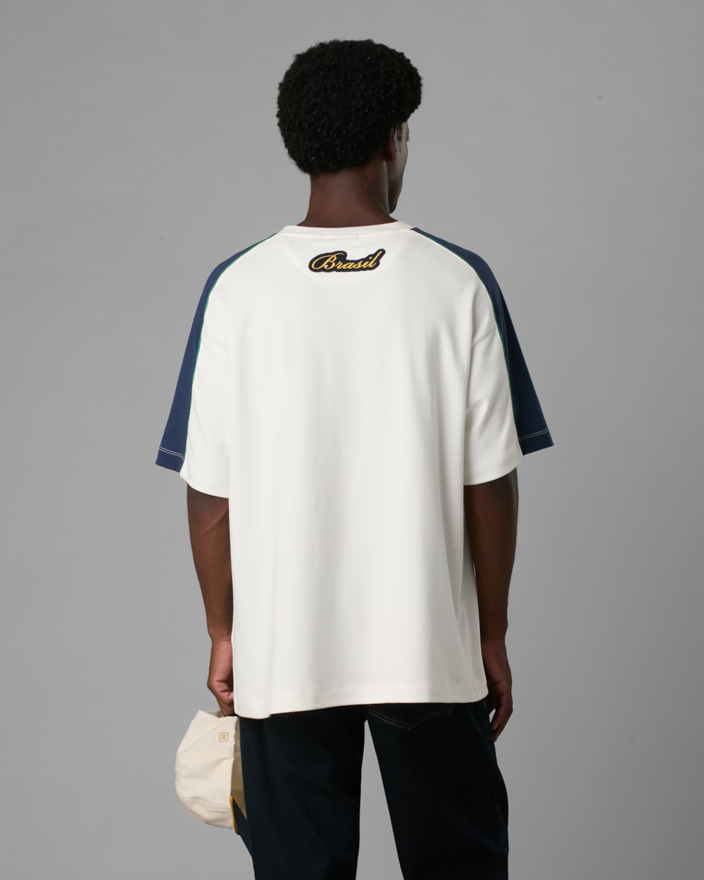 Camiseta Malha Dupla Oversized Recorte Br Ltda